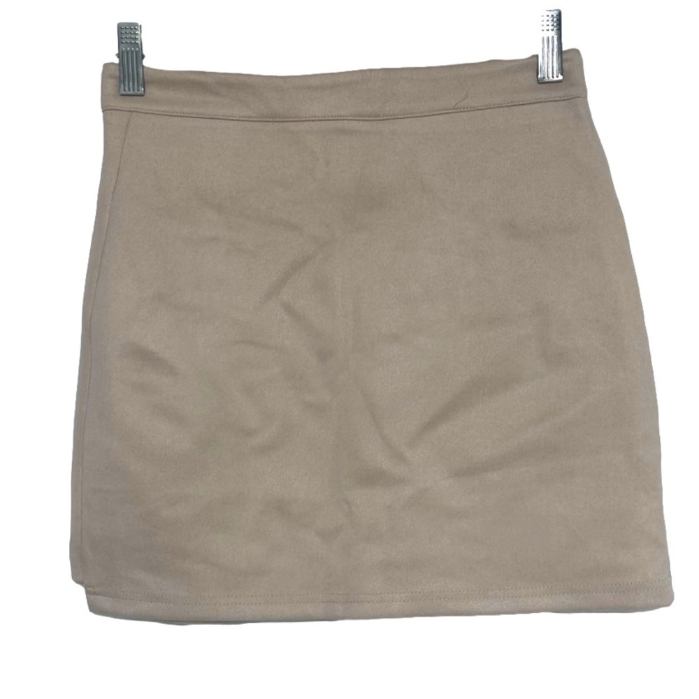 3. Cream faux Suede Skirt